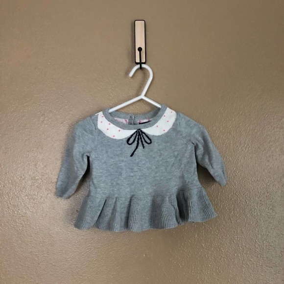 Baby Gap Peplum Ruffle Sweater Size 3-6M - Picture 1 of 2